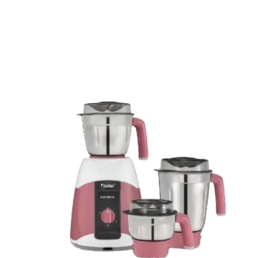 Prestige 550 Watts Stylo V2 Mixer Grinder with 3 Stainless Steel Jar| Ergonomic Design| See-Through Lids|Sturdy Handles| Durable Body| Red and White