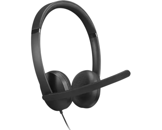 Lenovo Wired VoIP Headset 5000 (Teams) | USB-C & USB-A | AI Noise Reduction | Double-Sided Mic Boom | Teams Certified | 1.9m Cable