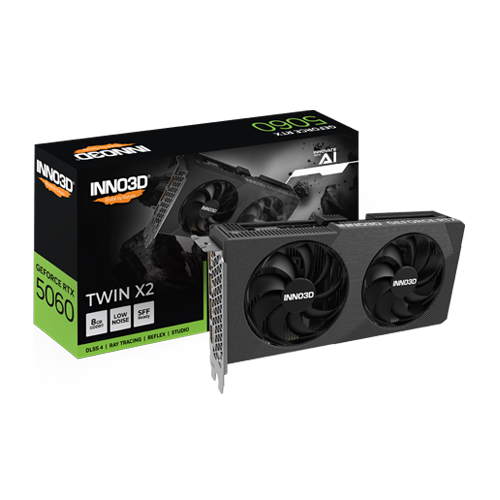 INNO3D RTX 5060 Twin X2 SFF 8GB GDDR7 Graphics Card - N50602-08D7-195071N