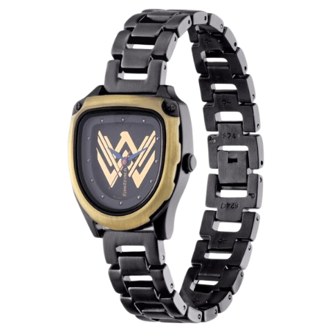 Fastrack Wonder Woman Quartz Analog Black Dial Metal Strap Watch for Girls