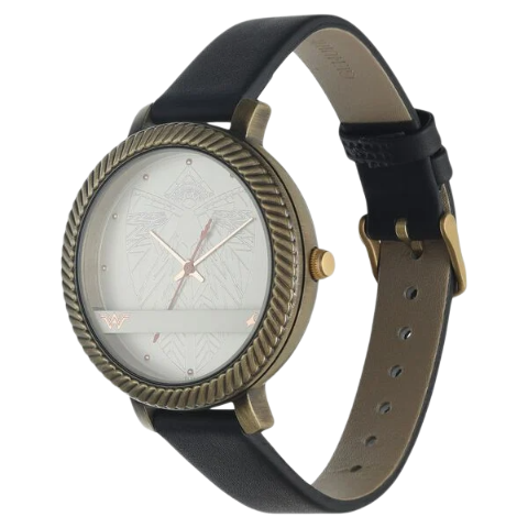 Fastrack Wonder Woman Quartz Analog Silver Dial Leather Strap Watch for Girls