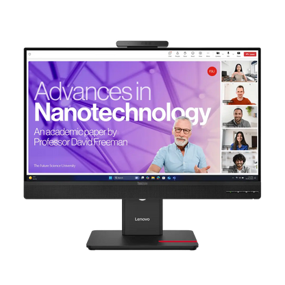 Lenovo ThinkVision T24-4v 23.8" Full HD IPS Video Conferencing Monitor | Webcam | 120Hz | USB-C | HDMI | DisplayPort