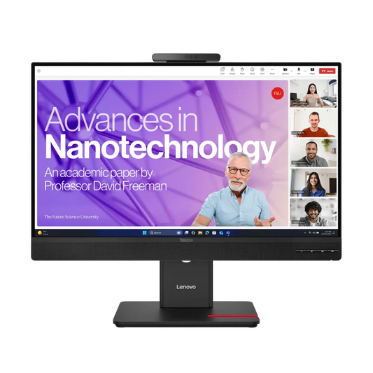Lenovo ThinkVision T24-4v 23.8" Full HD IPS Video Conferencing Monitor | Webcam | 120Hz | USB-C | HDMI | DisplayPort