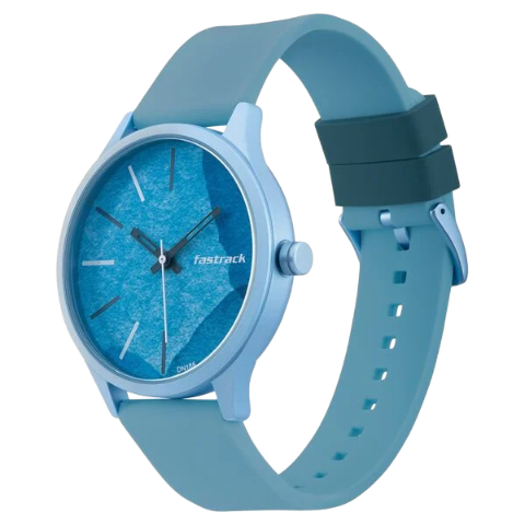 Fastrack Topicals Quartz Analog Blue Dial Silicone Strap Unisex Watch