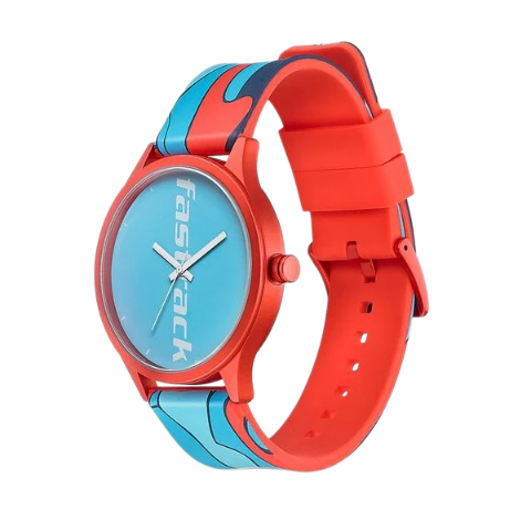 Fastrack Topicals Quartz Analog Blue Dial Silicone Strap Unisex Watch