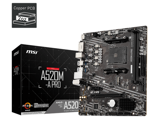 MSI A520M-A PRO AMD AM4 Socket Motherboard