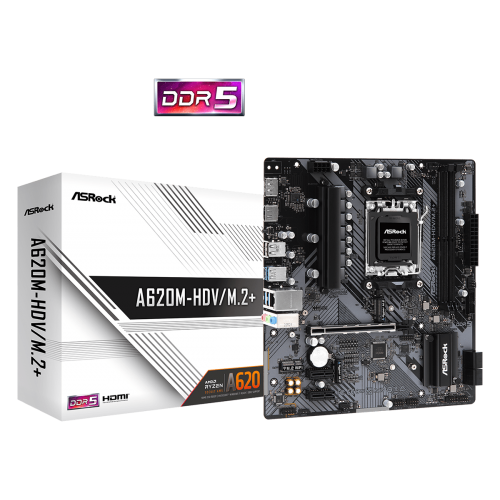 ASROCK A620M-HDV/M.2 Plus DDR5 AMD Motherboard