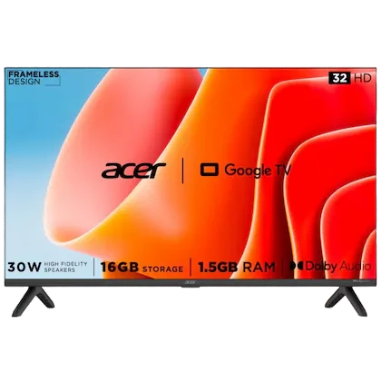 Acer 80 cm (32 inches) Advanced I Series HD Ready Smart LED Google TV, Black