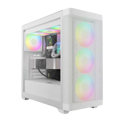GAMDIAS Athena M3 ARGB E-ATX White Mid Tower Case