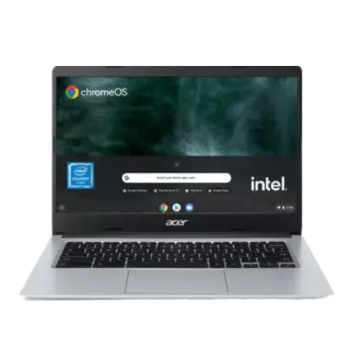 Acer Chromebook Intel Celeron N4500 Processor (Chrome OS/ 8 GB RAM/32GB eMMC) CB314-3H with 35.6 cm (14") FHD Display, Pure Silver, 1.45 KG