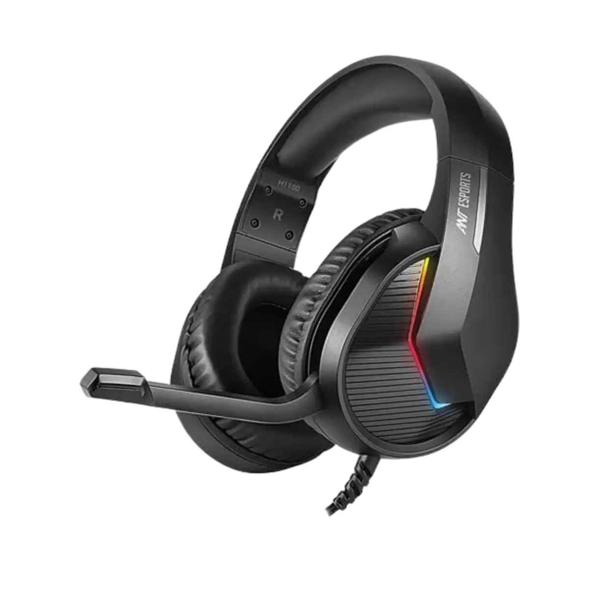 Ant Esports H1100 Pro RGB Gaming Headset | 50mm Drivers | 7.1 Surround Sound | Noise-Cancelling Mic | RGB Lighting | USB + 3.5mm