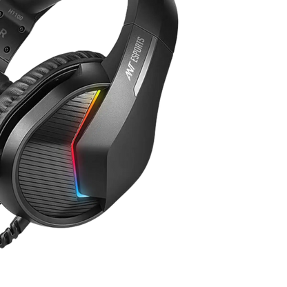 Ant Esports H1100 Pro RGB Gaming Headset | 50mm Drivers | 7.1 Surround Sound | Noise-Cancelling Mic | RGB Lighting | USB + 3.5mm