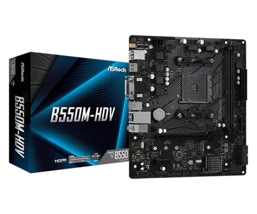 ASRock B550M-HDV AM4 Socket DDR4 AMD Motherboard