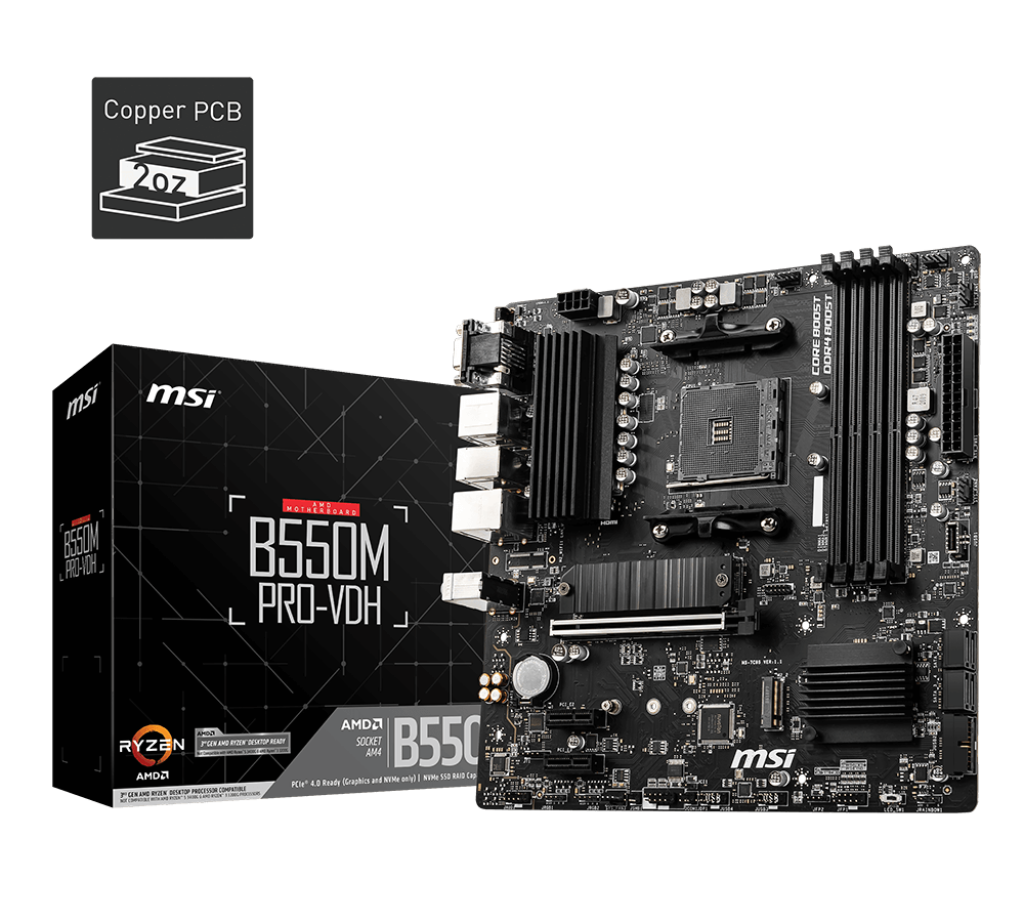 MSI B550M PRO-VDH AMD Motherboard