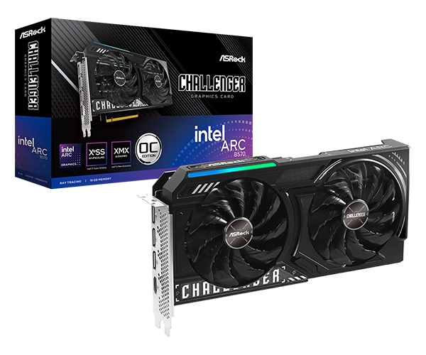Asrock Intel Arc B570 Challenger 10GB OC Graphic Card - B570 CL 10GO