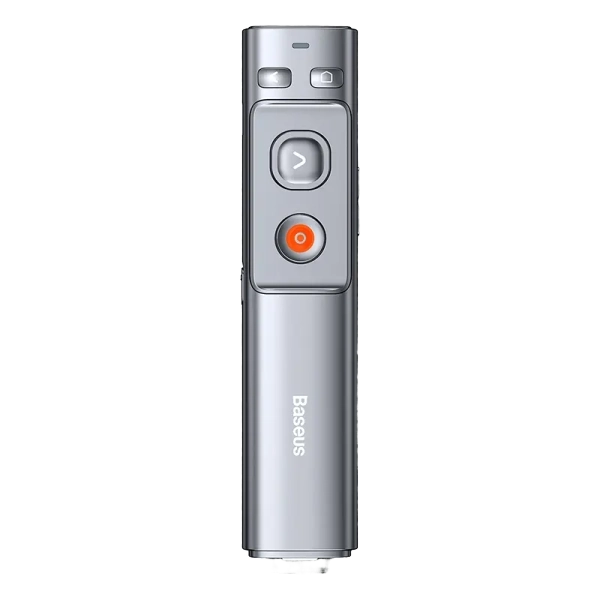 Baseus Orange Dot Wireless Presenter (Red Laser)(Charging) Grey- WKCD000013