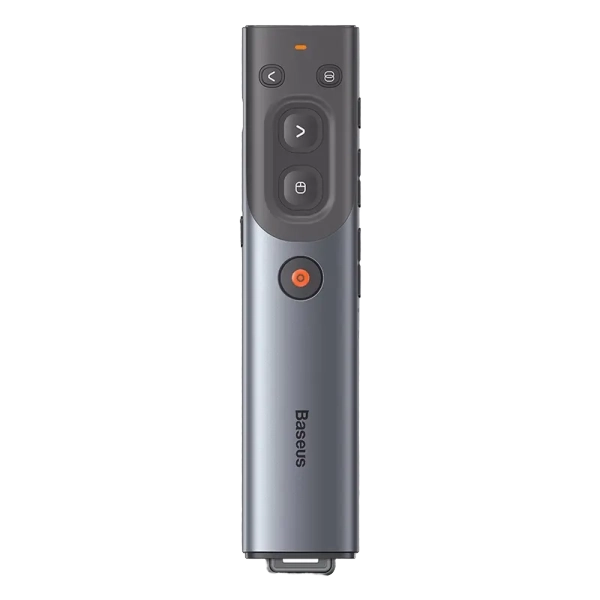 Baseus Orange Dot AI Wireless Presenter (Red Laser)(Charging) Grey- WKCD020013