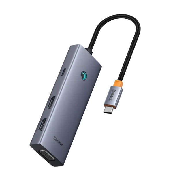 Baseus PortalJoy Series 7-Port Triple-Display HUB Space Grey- B00053000811-00