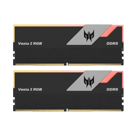 एसर प्रीडेटर वेस्टा II RGB सीरीज 32GB (16GBx2) DDR5 7200MHz डेस्कटॉप रैम (काला)