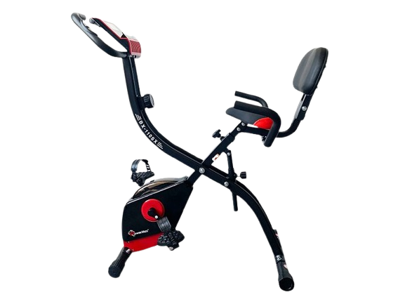 PowerMax BX-110SX 3 in 1 Foldable Magnetic X Bike with Back Rest and Recumbent Bike