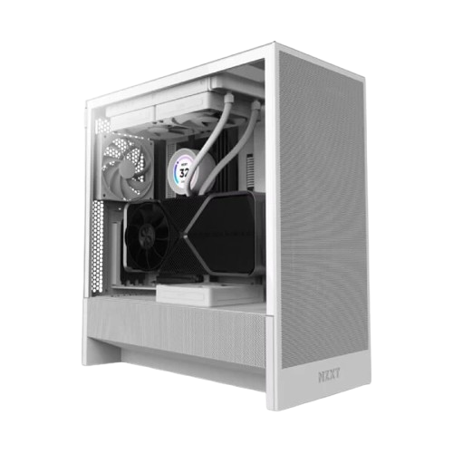 Nzxt H5 Flow 2024 Edition E-ATX White Mid Tower Case