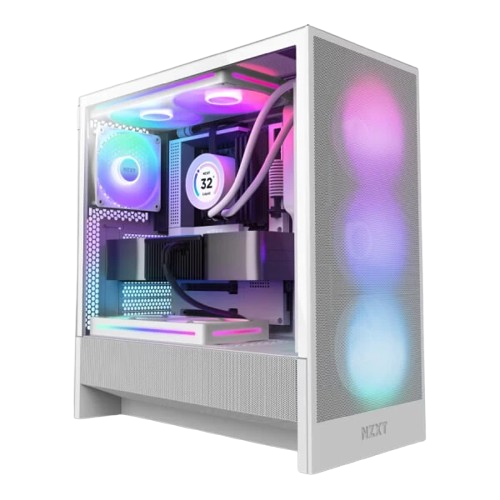 Nzxt H5 Flow RGB 2024 Edition E-ATX White Mid Tower Case