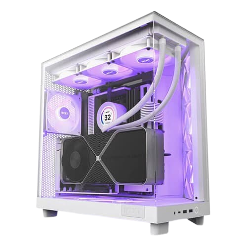 Nzxt H6 ఫ్లో RGB (ATX) మిడ్ టవర్ క్యాబినెట్ (తెలుపు)