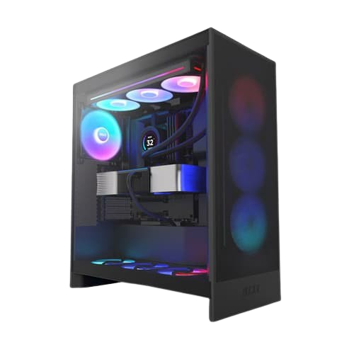 Nzxt H7 Flow RGB 2024 Edition (E-ATX) Mid Tower Cabinet (Black)