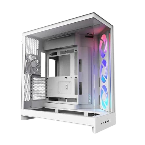Nzxt H9 Flow RGB 2025 Edition E-ATX White Mid Tower Case