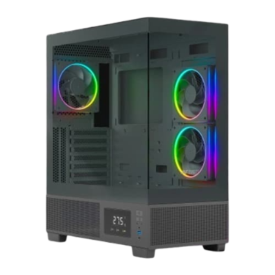 Ant Esports Crystal X3 LCD ARGB ATX Mid Tower Case