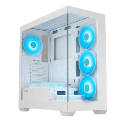 ANT Esports Crystal X7 White ARGB ATX Mid Tower Case