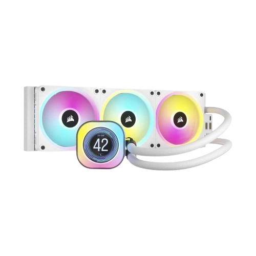 Corsair iCUE Link H150i LCD RGB 360mm CPU Liquid Cooler (White)