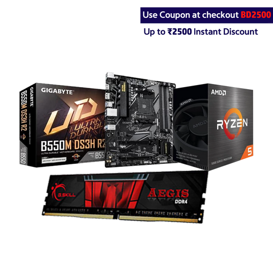 Gigabyte B550M DS3H R2 M-ATX Motherboard + AMD Ryzen 5 5600X Processor + G Skill Aegis 16GB