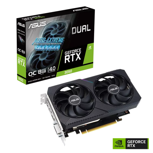 Asus Dual RTX 3050 V2 OC Edition 8GB ग्राफिक्स कार्ड - DUAL-RTX3050-O8G-V2