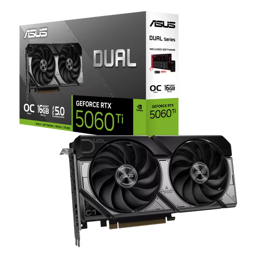 ASUS Dual RTX 5060 Ti OC Edition 16GB GDDR7 Graphics Card - DUAL-RTX5060TI-O16G