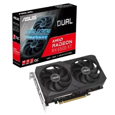 ASUS Dual RX 6500 XT V2 OC 4GB GDDR6 Graphics Card