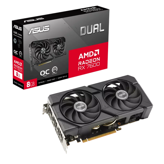 ASUS Dual Radeon RX 7600 EVO OC Edition 8GB GDDR6 - DUAL-RX7600-O8G-EVO