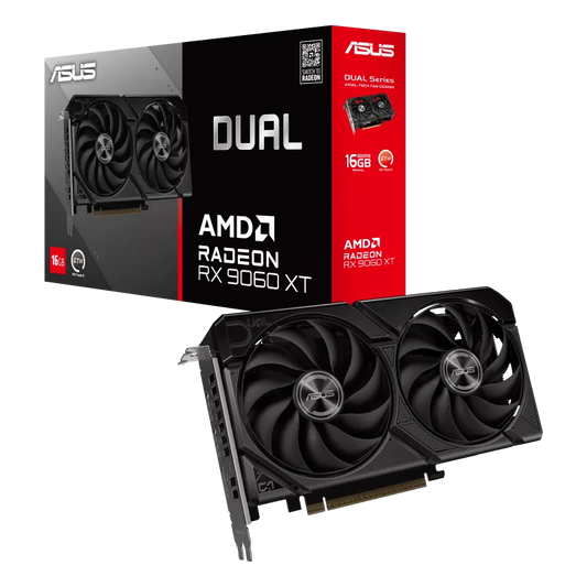 Asus Dual RX 9060 XT 16GB GDDR6 Graphics Card - DUAL-RX9060XT-16G