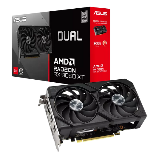 ASUS Dual RX 9060 XT 8GB GDDR6 Graphics Card - DUAL-RX9060XT-8G