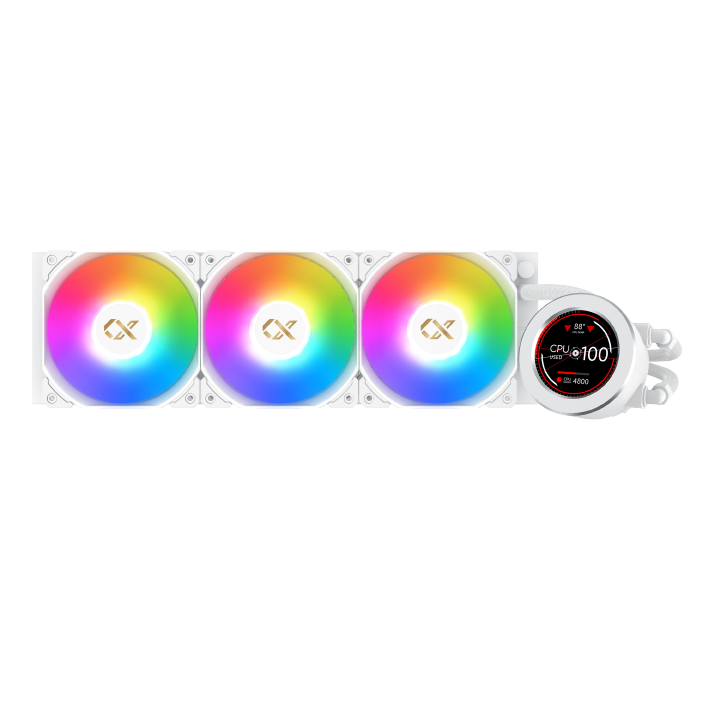 Xigmatek Frozr-O II 360 Arctic ARGB 360mm CPU Liquid Cooler with LCD Display (White)