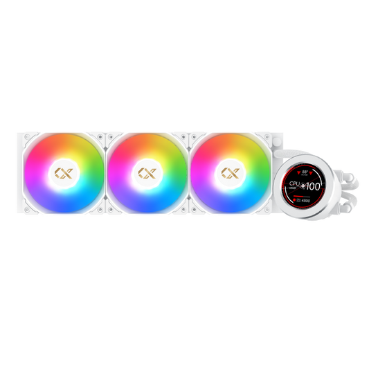 Xigmatek Frozr-O II 360 Arctic ARGB 360mm CPU Liquid Cooler with LCD Display (White)