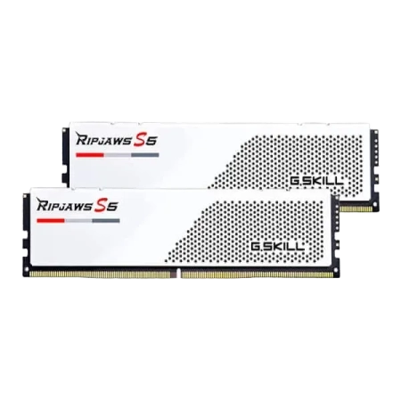 G.Skill Ripjaws S5 32GB (16GBx2) DDR5 6000MHz Desktop RAM (Matte White)