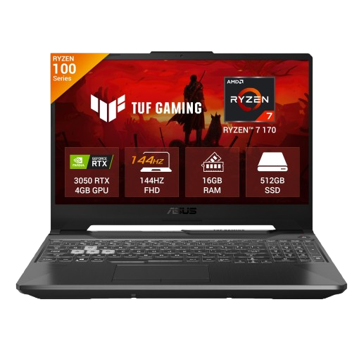 ASUS TUF Gaming A15 FA506NCQ-HN007WS AMD Ryzen 7 170 16GB 512GB RTX 3050 15.6" FHD Windows 11  MSO 24
