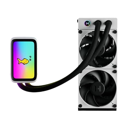 Hyte Thicc Q60 240mm CPU Liquid Cooler (Black and White)