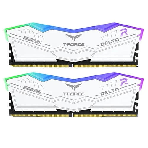 Teamgroup T-Force Delta RGB 32GB (16GBx2) DDR5 6400MHz Desktop RAM (White)