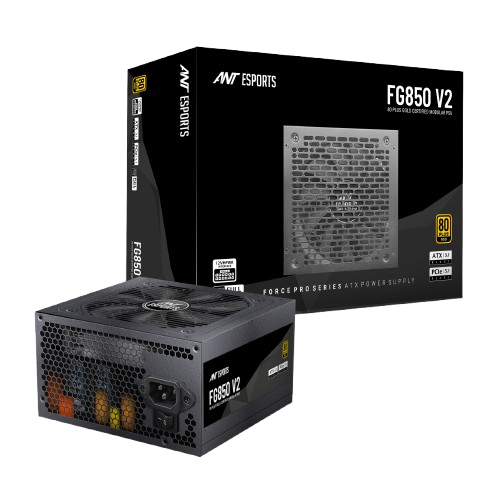 Ant Esports FG850 V2 850W 80+Gold Full Modular ATX 3.1 & PCIe 5.1 Black Power Supply