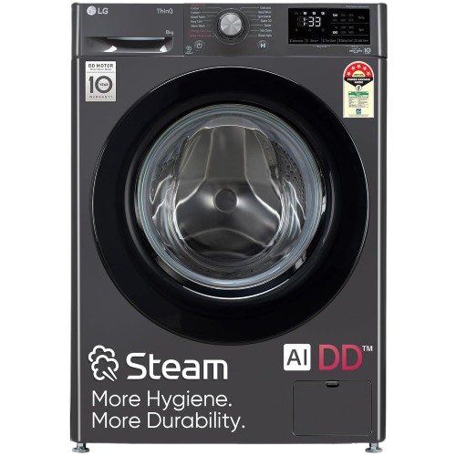 LG 8Kg ఫ్రంట్ లోడ్ వాషింగ్ మెషిన్, AI డైరెక్ట్ డ్రైవ్™, మిడిల్ బ్లాక్