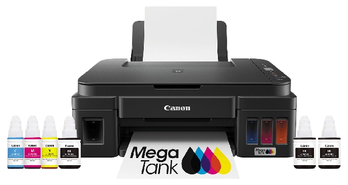 Canon PIXMA MegaTank G2012 All in One Inktank Colour Printer with 2 Additional Black Ink Bottles