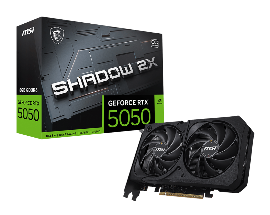 MSI GeForce 5050 Shadow 2X OC 8GB GDDR6 Graphics Card - G5050-8S2C