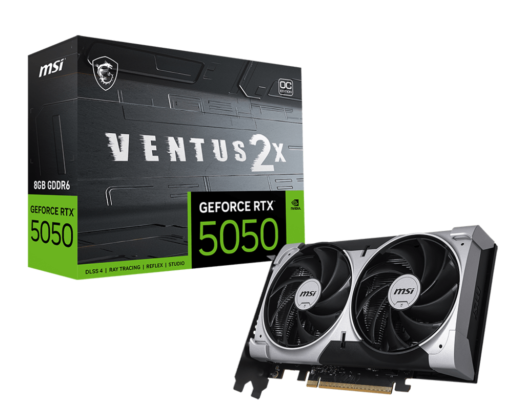 MSI GeForce RTX 5050 8G VENTUS 2X OC Graphic Card - G5050-8V2C